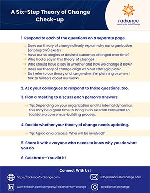 A Six- Step Theory of Change Check-up