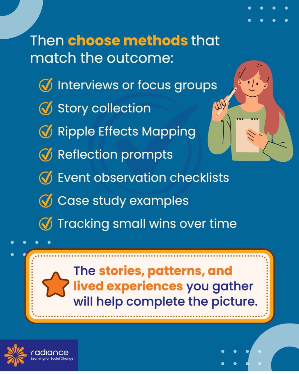Choose methods that match the outcome.